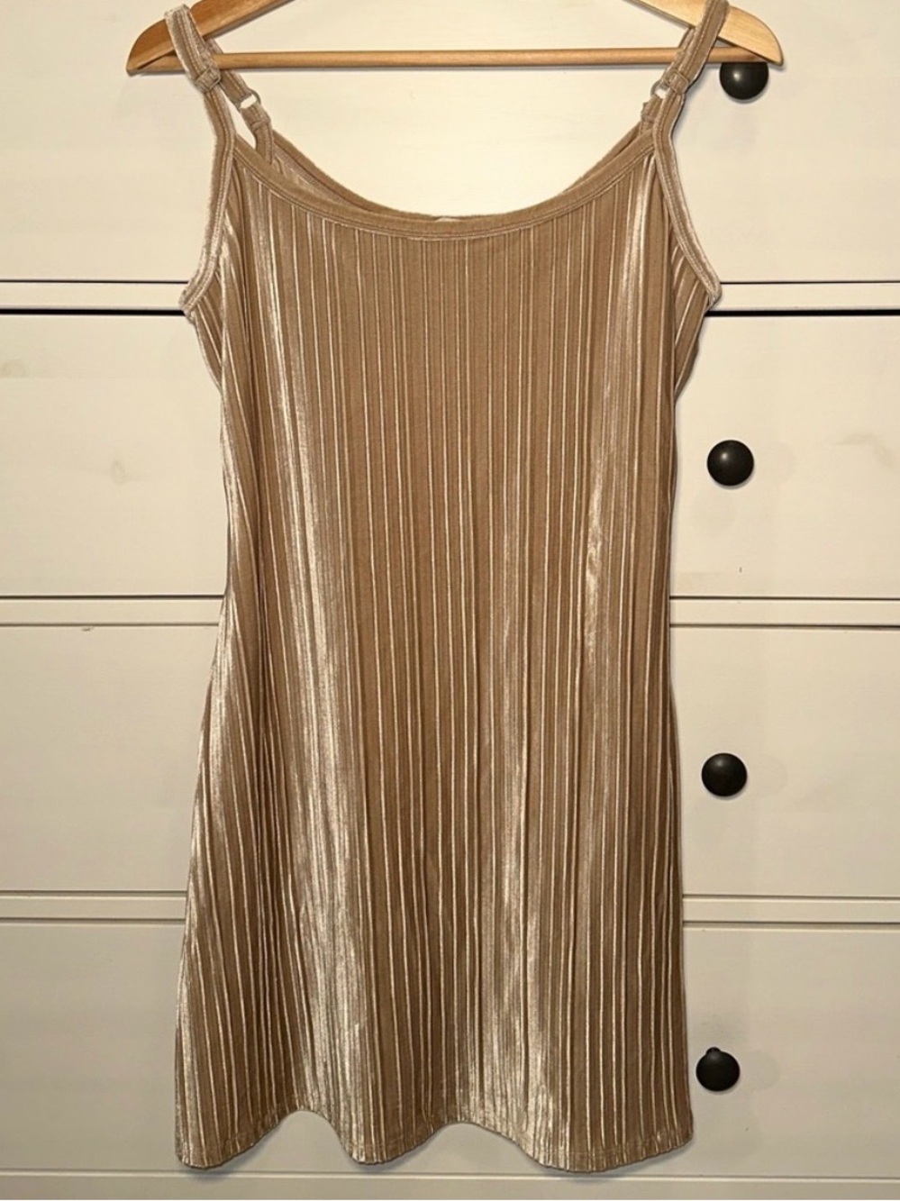 American Eagle Outfitters Velvet Soft Pink Tank Mini Dress - Picture 2 of 10